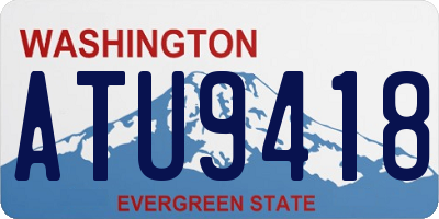 WA license plate ATU9418