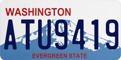 WA license plate ATU9419
