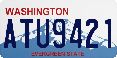 WA license plate ATU9421