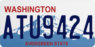 WA license plate ATU9424