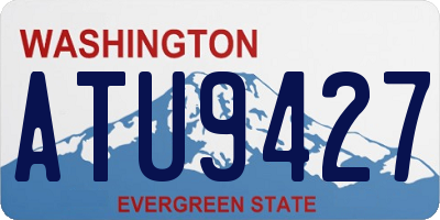 WA license plate ATU9427