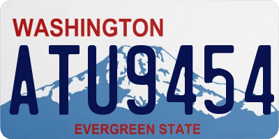 WA license plate ATU9454