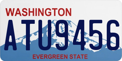 WA license plate ATU9456