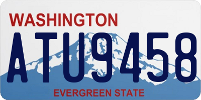 WA license plate ATU9458