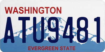WA license plate ATU9481