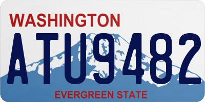 WA license plate ATU9482