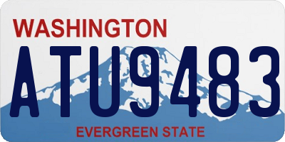 WA license plate ATU9483