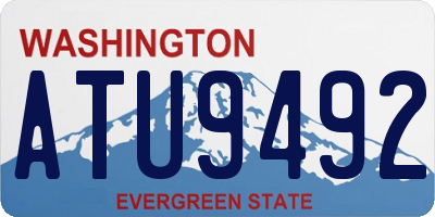 WA license plate ATU9492