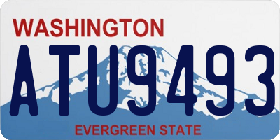 WA license plate ATU9493
