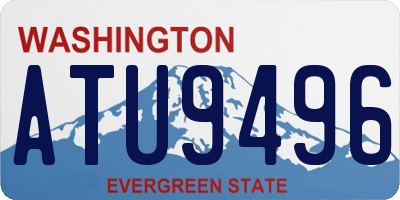 WA license plate ATU9496