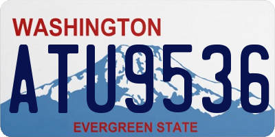 WA license plate ATU9536