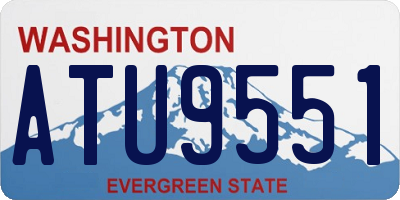 WA license plate ATU9551