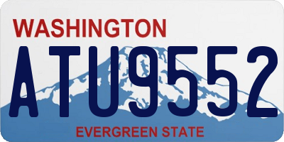 WA license plate ATU9552