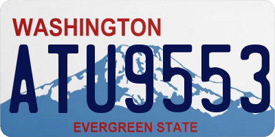 WA license plate ATU9553