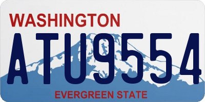 WA license plate ATU9554