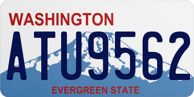 WA license plate ATU9562