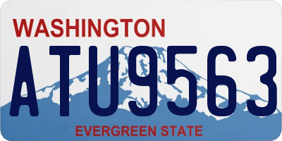 WA license plate ATU9563