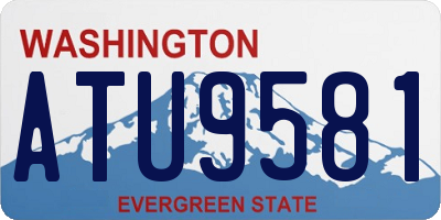 WA license plate ATU9581