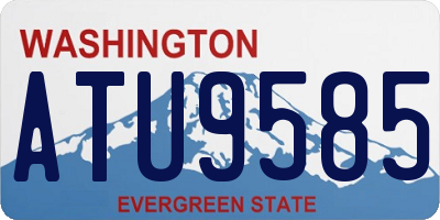 WA license plate ATU9585