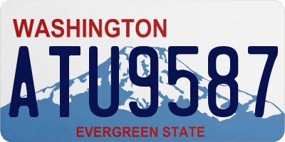 WA license plate ATU9587