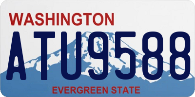WA license plate ATU9588