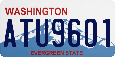 WA license plate ATU9601