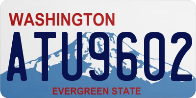 WA license plate ATU9602