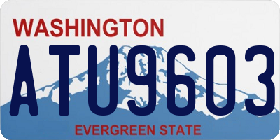 WA license plate ATU9603