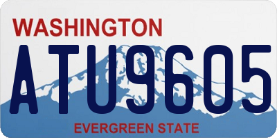 WA license plate ATU9605