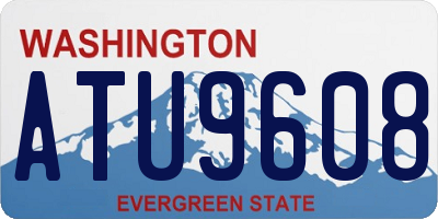 WA license plate ATU9608
