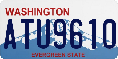 WA license plate ATU9610
