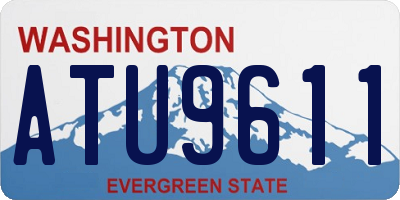 WA license plate ATU9611