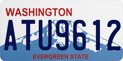 WA license plate ATU9612