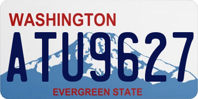 WA license plate ATU9627
