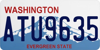 WA license plate ATU9635