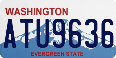 WA license plate ATU9636