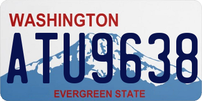 WA license plate ATU9638