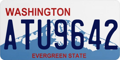 WA license plate ATU9642