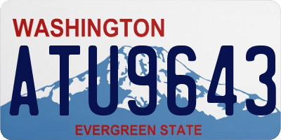 WA license plate ATU9643