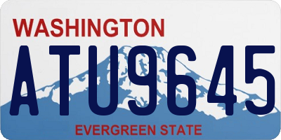 WA license plate ATU9645