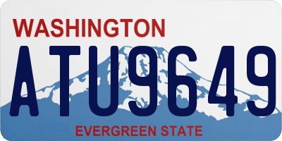 WA license plate ATU9649