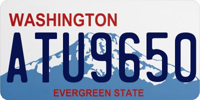 WA license plate ATU9650