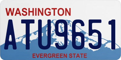 WA license plate ATU9651