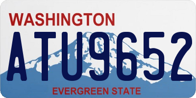 WA license plate ATU9652