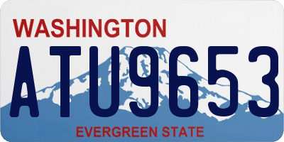 WA license plate ATU9653