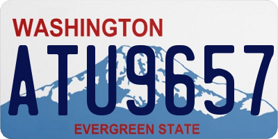 WA license plate ATU9657