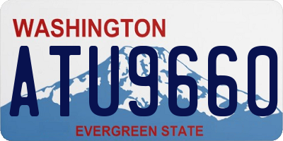 WA license plate ATU9660