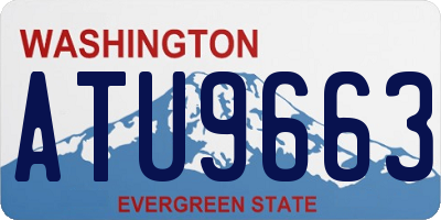 WA license plate ATU9663