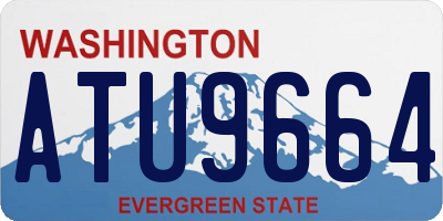 WA license plate ATU9664