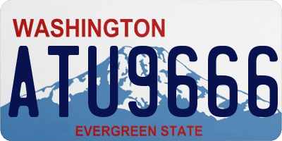WA license plate ATU9666